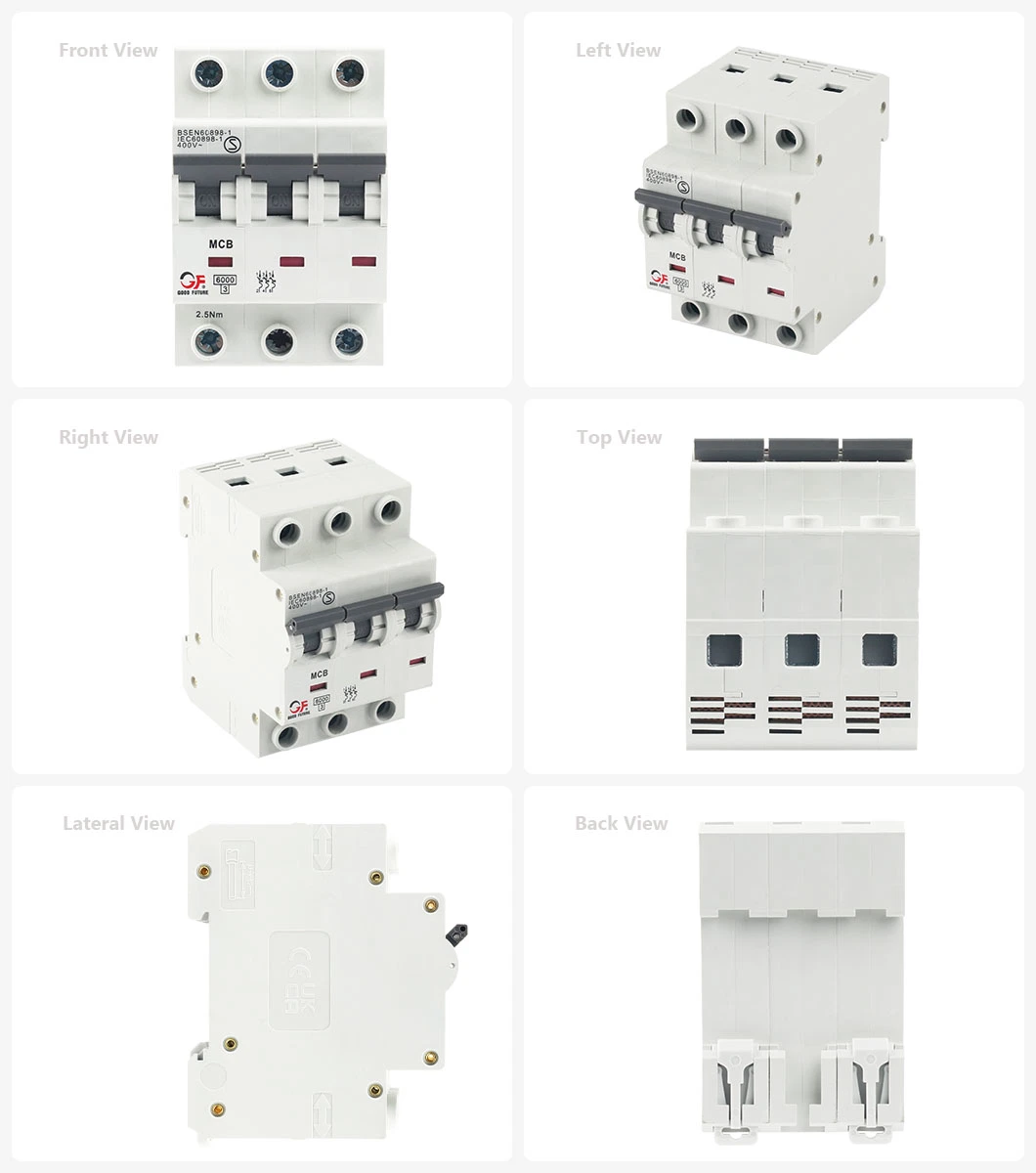 6ka 1p 2p 3p 4p 6-63A Miniature Circuit Breaker MCB