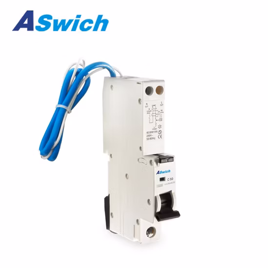 Disyuntor RCBO de protección contra sobrecarga de tipo electrónico serie 1p+N 40A/30mA